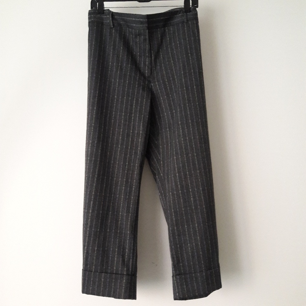 Lane Bryant gray striped capri plus 22
